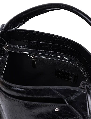 Жіноча сумка тоут MIRATON шкіряна чорна(3027-1) - фото 7 - Miraton