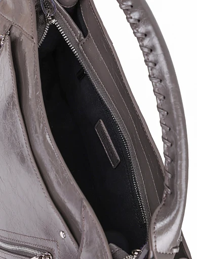 Жіноча сумка тоут MIRATON шкіряна сіра(3027-2) - фото 6 - Miraton