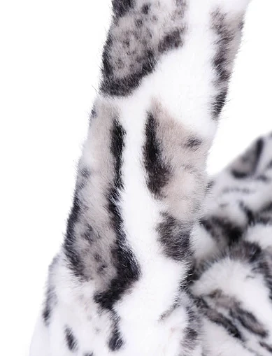 Жіноча сумка через плече MIRATON з хутра біло-чорна(119/2) - фото 4 - Miraton