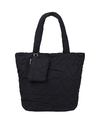 Женская сумка шоппер MIRATON тканевая черная - фото 1 - Miraton