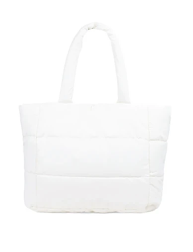 Жіноча сумка шоппер MIRATON тканинна біла(5193-2) - фото 3 - Miraton