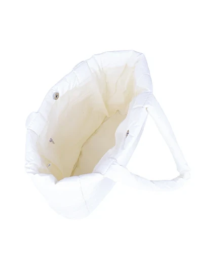 Жіноча сумка шоппер MIRATON тканинна біла(5193-2) - фото 4 - Miraton