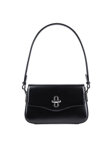 Жіноча сумка через плече MIRATON шкіряна чорна(M201-1) - фото 1 - Miraton