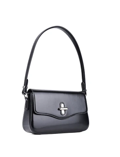 Жіноча сумка через плече MIRATON шкіряна чорна(M201-1) - фото 3 - Miraton