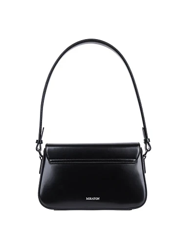 Жіноча сумка через плече MIRATON шкіряна чорна(M201-1) - фото 4 - Miraton