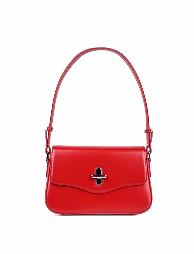 Женская сумка через плечо MIRATON кожаная красная - фото 1 - Miraton
