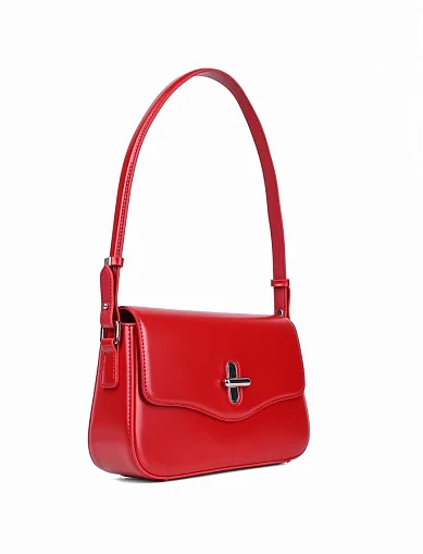 Женская сумка через плечо MIRATON кожаная красная - фото 3 - Miraton