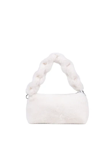 Жіноча сумка через плече MIRATON з хутра біла(113-2) - фото 3 - Miraton