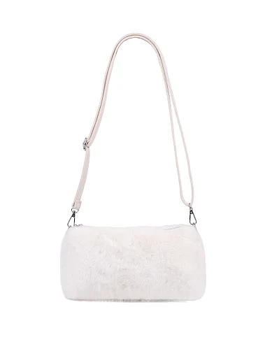 Жіноча сумка через плече MIRATON з хутра біла(113-2) - фото 6 - Miraton