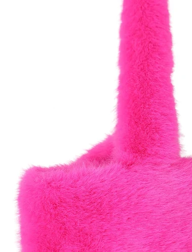 Жіноча сумка через плече MIRATON з хутра рожева(117-3) - фото 4 - Miraton