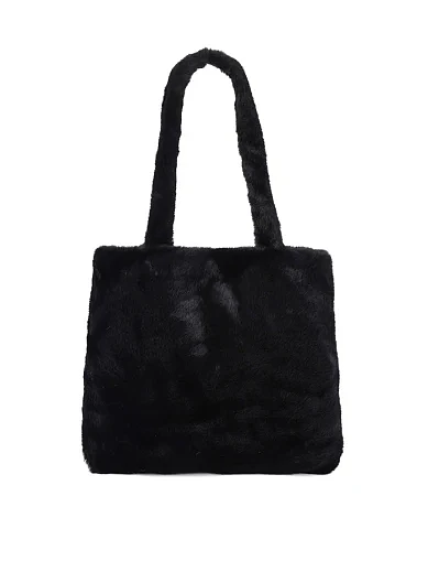 Жіноча сумка через плече MIRATON з хутра чорна(117-1) - фото 3 - Miraton