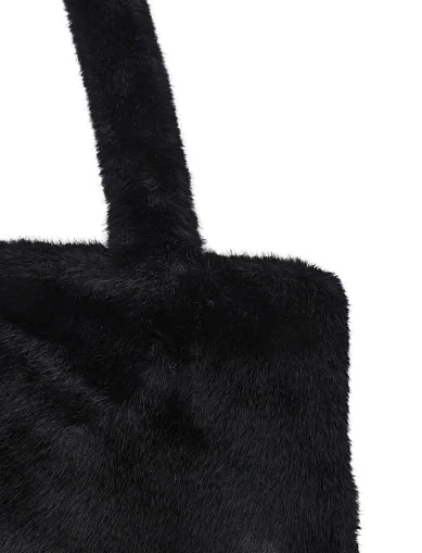 Жіноча сумка через плече MIRATON з хутра чорна(117-1) - фото 5 - Miraton