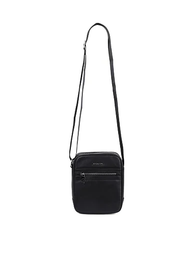 Чоловіча сумка месенджер MIRATON шкіряна чорна (88362-4) - фото 4 - Miraton