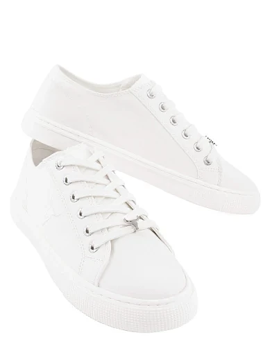 Женские кеды WINDSOR SMITH тканевые белые - фото 6 - Miraton