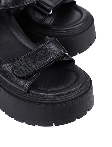 Женские босоножки WINDSOR SMITH кожаные черные - фото 5 - Miraton