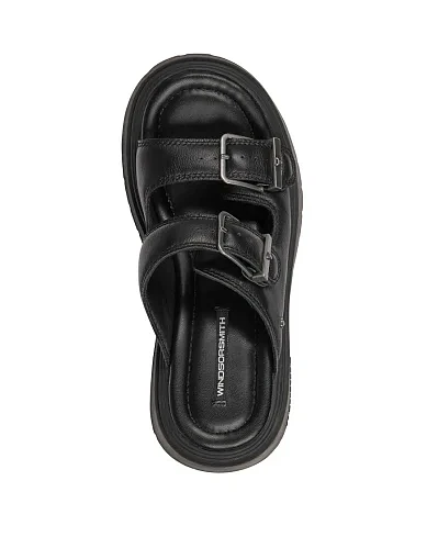 Женские сабо WINDSOR SMITH COVERT кожаные черные - фото 2 - Miraton