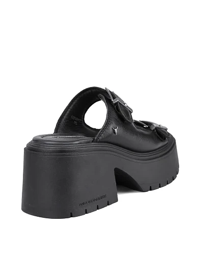 Женские сабо WINDSOR SMITH COVERT кожаные черные - фото 4 - Miraton