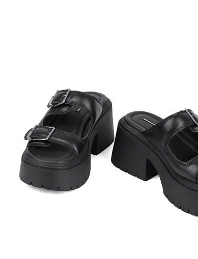 Женские сабо WINDSOR SMITH COVERT кожаные черные - фото 5 - Miraton