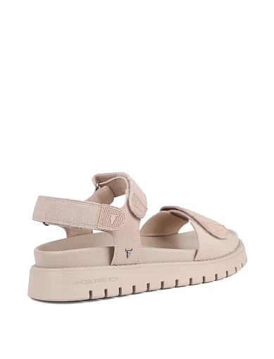 Женские сандалии WINDSOR SMITH MIDSUMMER велюровые бежевые - фото 5 - Miraton