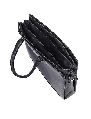 Чоловіча сумка MIRATON шкіряна чорна (H9860-1 ) - фото 4 - Miraton