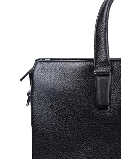 Чоловіча сумка MIRATON шкіряна чорна (H9860-1 ) - фото 5 - Miraton