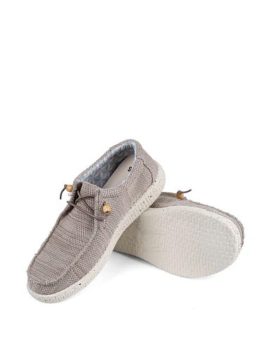 Чоловічі туфлі Walk in Pitas WP150 WALLABI KNITTED тканинні сірі - фото 2 - Miraton