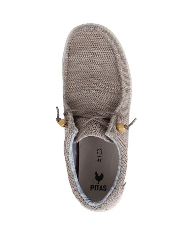 Чоловічі туфлі Walk in Pitas WP150 WALLABI KNITTED тканинні сірі - фото 5 - Miraton