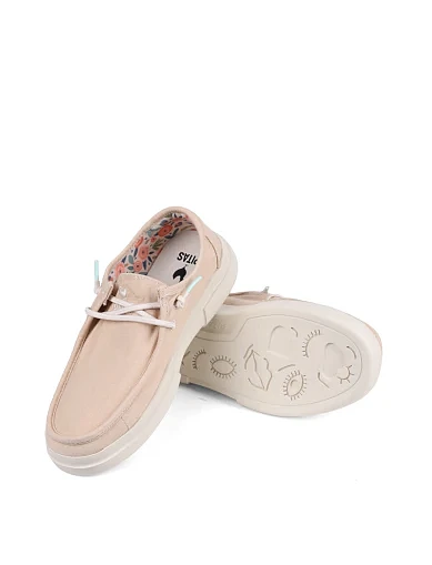 Женские туфли Walk in Pitas DAFNE тканевые бежевые - фото 2 - Miraton