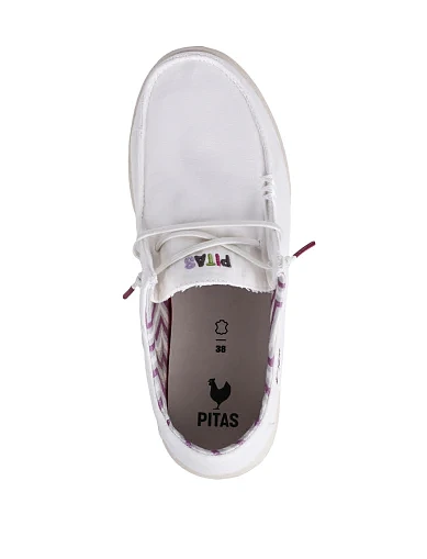 Женские туфли Walk in Pitas NATAL тканевые белые - фото 5 - Miraton