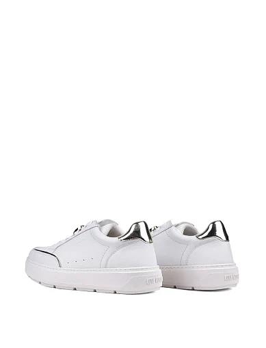 Женские кеды Love Moschino кожаные белые - фото 4 - Miraton