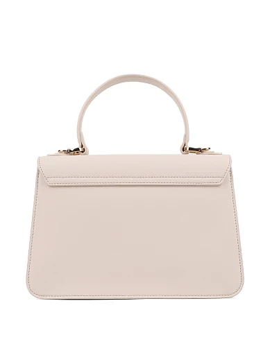 Женская сумка тоут Love Moschino из экокожи бежевая с логотипом - фото 4 - Miraton