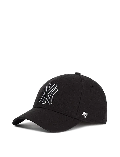Кепка 47 Brand New York Yankees Snapback тканевая черная - фото 1 - Miraton