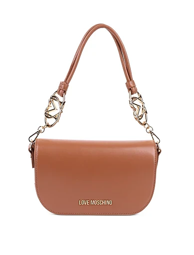 Женская сумка Love Moschino из экокожи оранжевая - фото 1 - Miraton