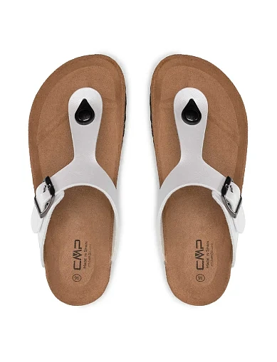 Жіночі в'єтнамки CMP зі штучної шкіри білі (3Q91036-A001) - фото 5 - Miraton