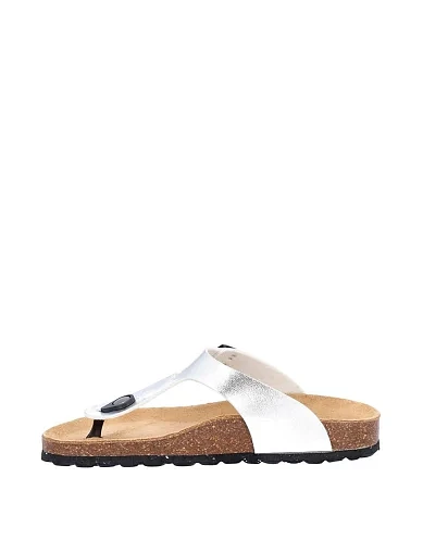 Женские шлепанцы CMP ECO MYMOSA из искусственной кожи серебряного цвета - фото 2 - Miraton