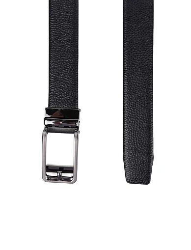 Ремень кожаный черный - фото 2 - Miraton