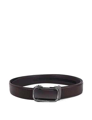 Ремень кожаный коричневый - фото 1 - Miraton