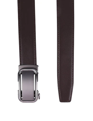 Ремень кожаный коричневый - фото 2 - Miraton