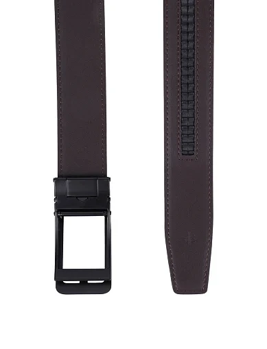 Ремень кожаный коричневый - фото 3 - Miraton