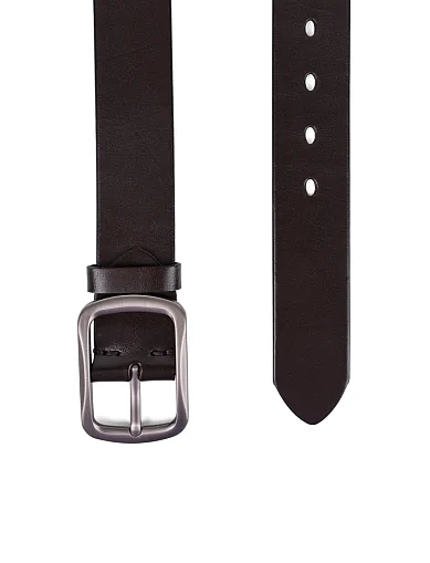 Ремень кожаный коричневый - фото 2 - Miraton