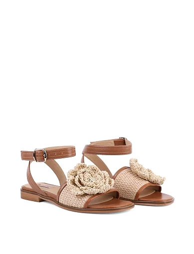 Жіночі сандалі Helena Soretti шкіряні бежеві (100 SS2508) - фото 3 - Miraton