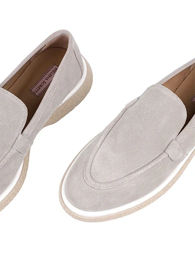 Женские туфли слиперы Helena Soretti замшевые бежевые - фото 5 - Miraton