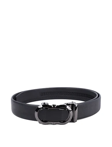 Ремінь шкіряний чорний (25B-7) - фото 1 - Miraton