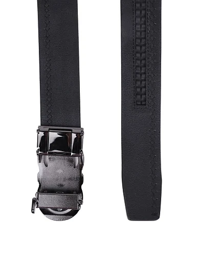 Ремінь шкіряний чорний (25B-7) - фото 3 - Miraton