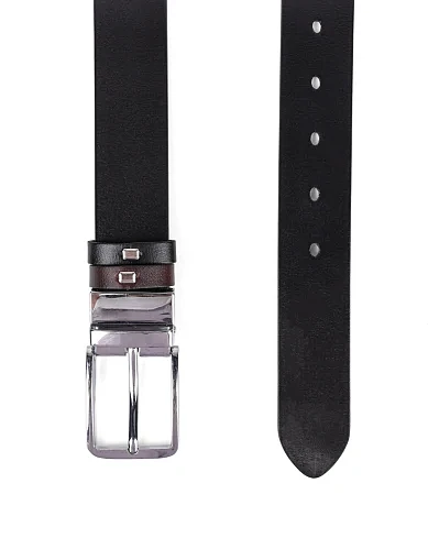 Ремень кожаный черный - фото 2 - Miraton