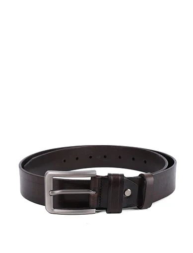 Ремень кожаный коричневый - фото 1 - Miraton