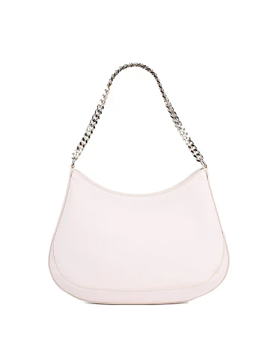 Женская сумка хобо Just Cavalli из экокожи молочного цвета - фото 4 - Miraton