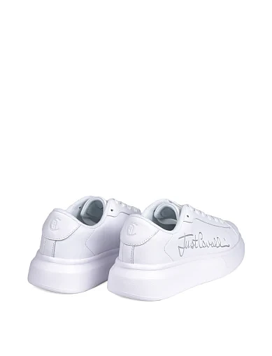 Женские кроссовки Just Cavalli из экокожи белые - фото 4 - Miraton