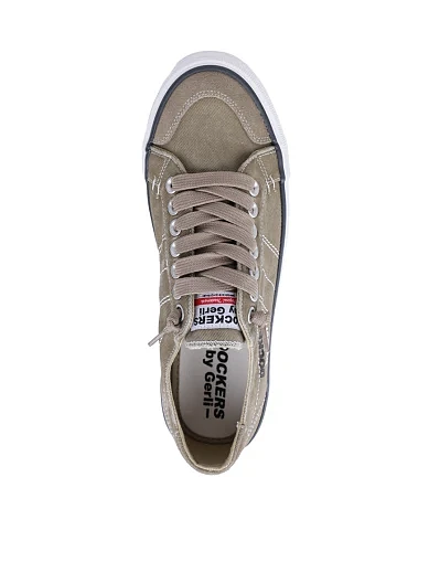 Мужские кеды Dockers тканевые хаки - фото 5 - Miraton