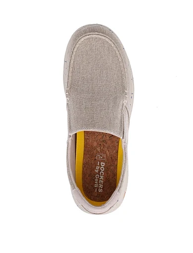 Мужские туфли Dockers тканевые бежевые - фото 2 - Miraton